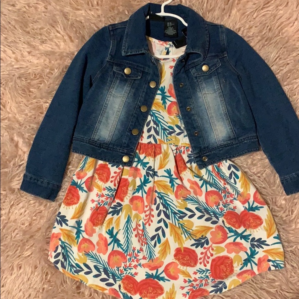 Dress & jean jacket set